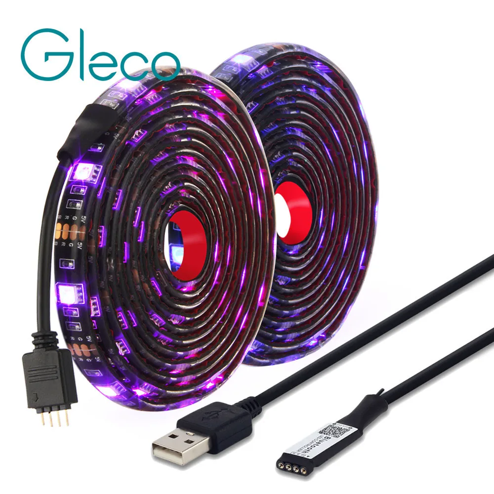 

Bluetooth LED controller with USB LED Strip RGB 5050 App control Flexible strip light TV background lighting Holiday Decoration