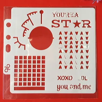 

1Pcs 5.1" You are Star DIY Layering Stencils Wall Painting Scrapbook Coloring Embossing Album Decorative Paper Card Template