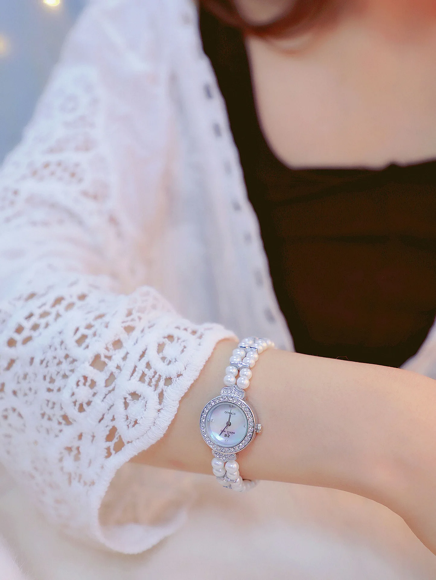 Брендовые женские часы с бриллиантами, Роскошные наручные часы с жемчугом в виде ракушки, женские модные кварцевые часы с браслетом, часы reloj mujer