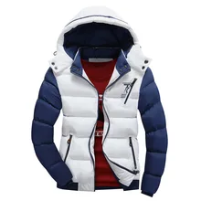 Men Jacket Warm cotton coat mens casual hooded jackets Handsome Outwear thicking Parka Plus size XXXL Fashion Coats