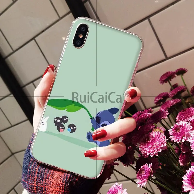 Ruicaica Прозрачный мягкий силиконовый чехол для телефона с рисунком стежка для Apple iPhone 8 7 6 6S Plus X XS MAX 5 5S SE XR Чехлы для мобильных телефонов - Цвет: A16