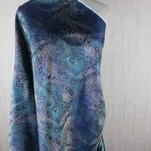 75*50 см Павлин Стиль металлик жаккард парча ткань, 3D жаккардовая ткань, пряжа окрашенная ткань для женщин юбка пальто платье