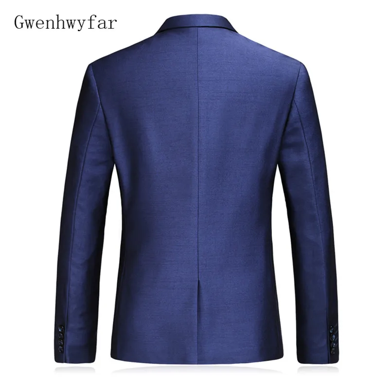 Gwenhwyfar мужские костюмы Slim Fit(куртка+ жилет+ брюки) 3 шт Современные последние конструкции пальто брюки сплошной цвет синий смокинг костюмы для выпускного вечера