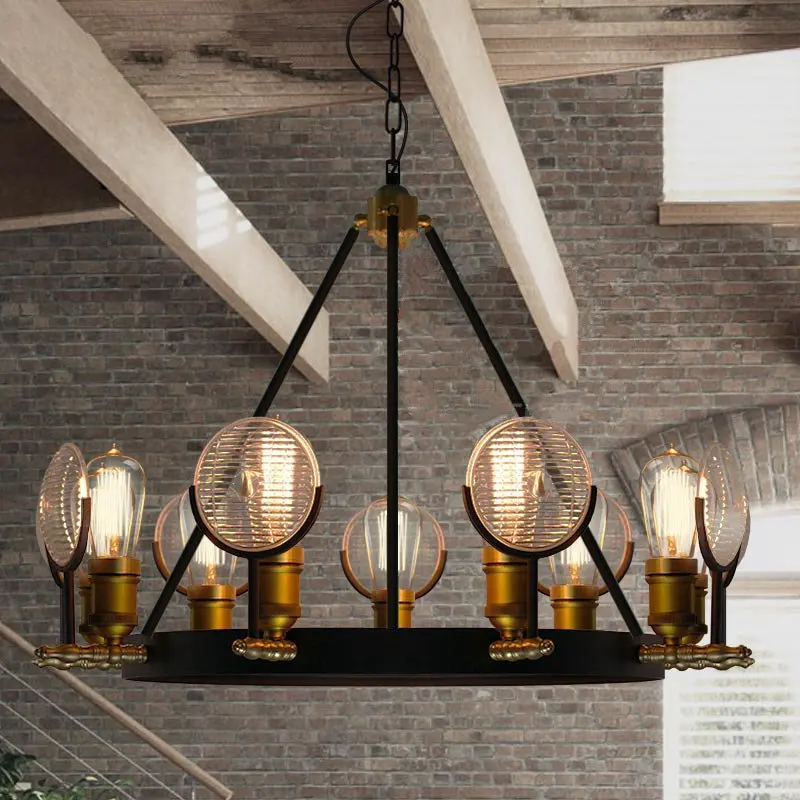 

Pendant Lights Hanging Lights American Loft Hotel Decor Living Room Pendant Restaurant Classic Glass Pendant light fixtures