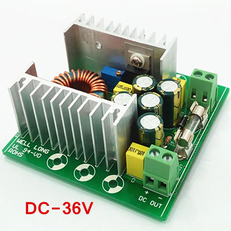 DC DC 12A Adjustable Buck Module, 5 30V 24v to 1.2 36V Regulator Module