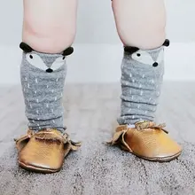 5 Pairs Baby Girls Knee High Fox Socks Boys Cartoon Totoro Toddlers Tights Leg Warm Long Kids Cotton 0-6Year Hot Sale