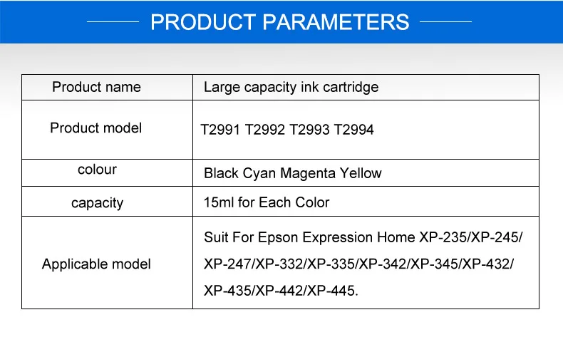 INKARENA 8 шт 29XL T2991 T2996 T29XL полный принтера картридж для Epson 29 Expression Home XP-235 XP-247 XP-332 XP-335 XP-445