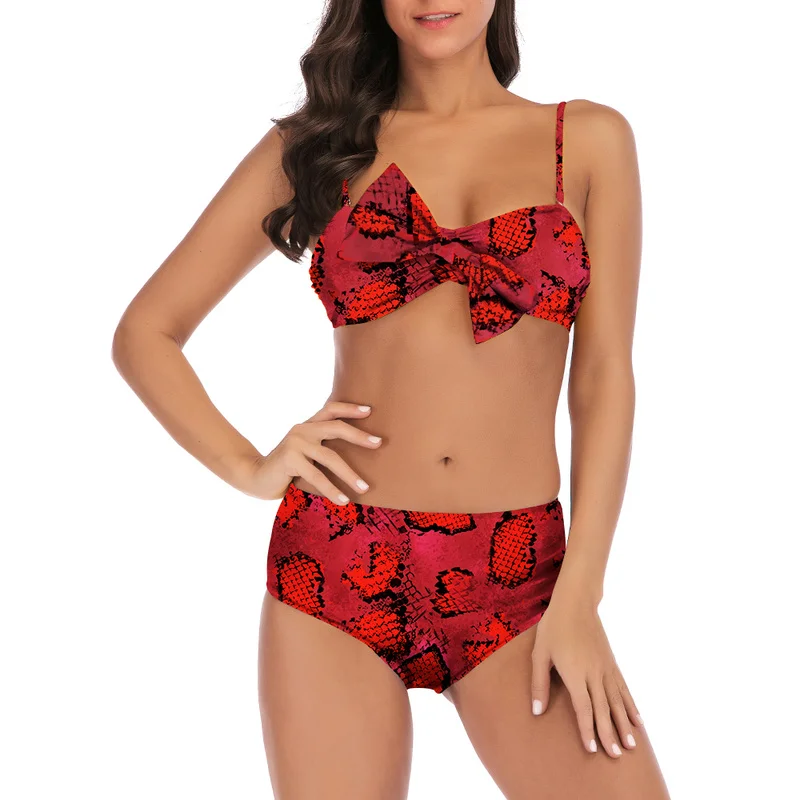 

Bikini 2019 Sexy Women Swimwear Brazilian Bikini Push Up Swimsuit Print Beachwear Bathing Suit High Waist Biquini Bikini Set