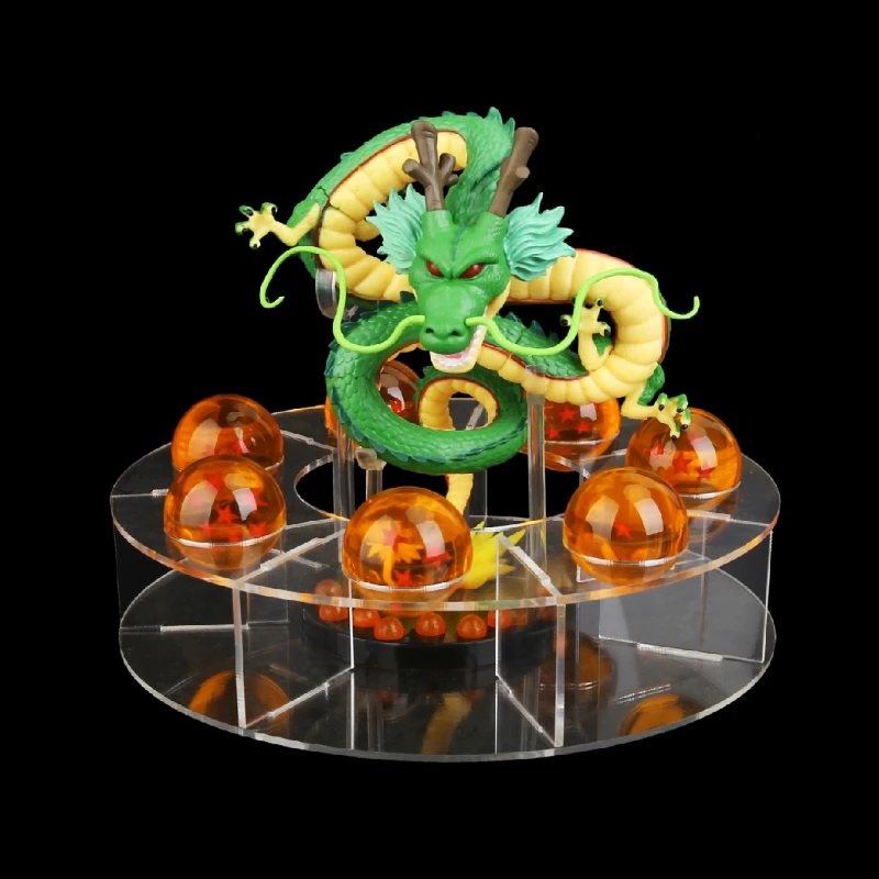 

Dragon Ball Super Shenron Set Shenlong + 7 Pcs Ball + Shelf Dragon Ball Z Crystal Balls with Shenron PVC Goku Action Figures