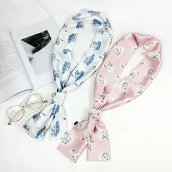 Fashion Harajuku Print Satin Scarf Hair Tie Band Head Neck Scarves Bags Handbag Accessories Foulard Women Business Skinny Scarf Fashion Harajuku Print Satin Scarf Hair Tie Band Head Neck Scarves Bags Handbag Accessories Foulard Women Business Skinny Scarf