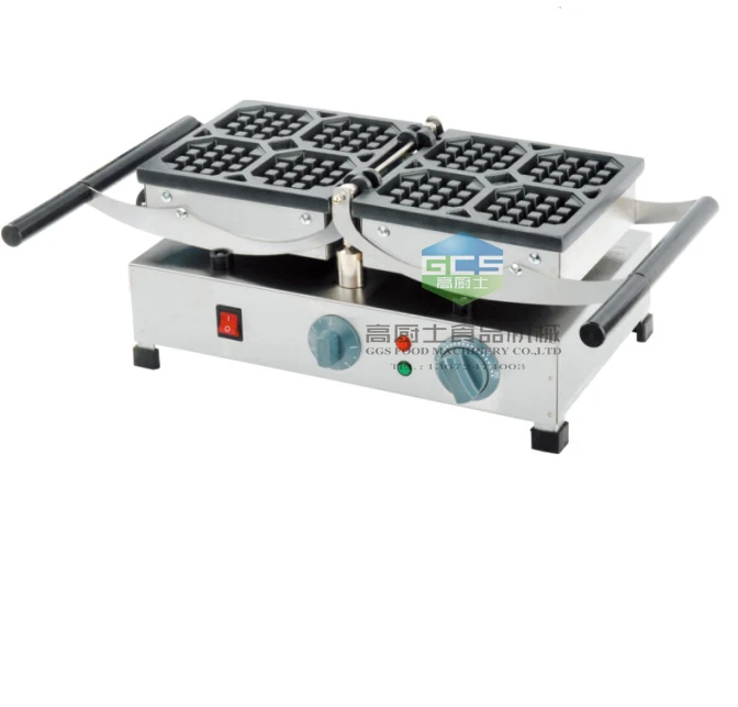 

free shipping Electric Belgium waffle making machine 4 pcs a plate