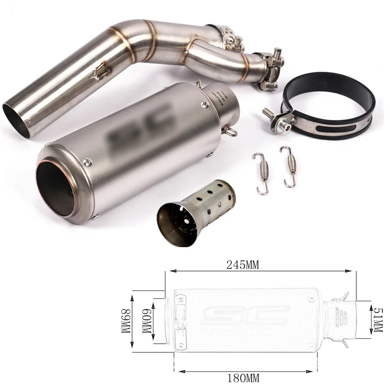 Выхлопная система глушителя для мотоцикла, запчасти для средней трубы, выхлопная труба мотоцикла с db killer для BMW S1000RR S1000R S1000XR