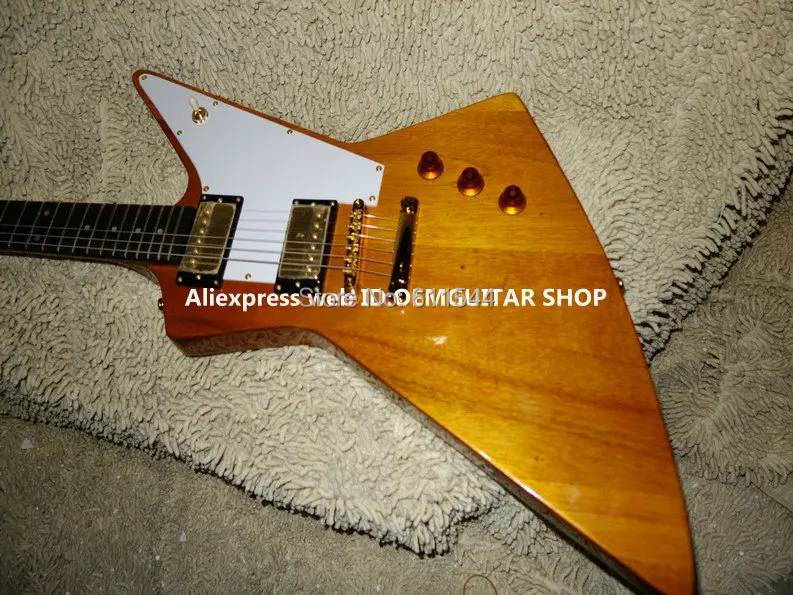 

High Quality Newest Natural Electric Guitar Wooden Top Musical instruments