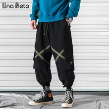 Una Reta хип-хоп шаровары мужские новые модные повседневные с эластичной резинкой на талии джоггеры карман уличная Длина по щиколотку брюки мужские