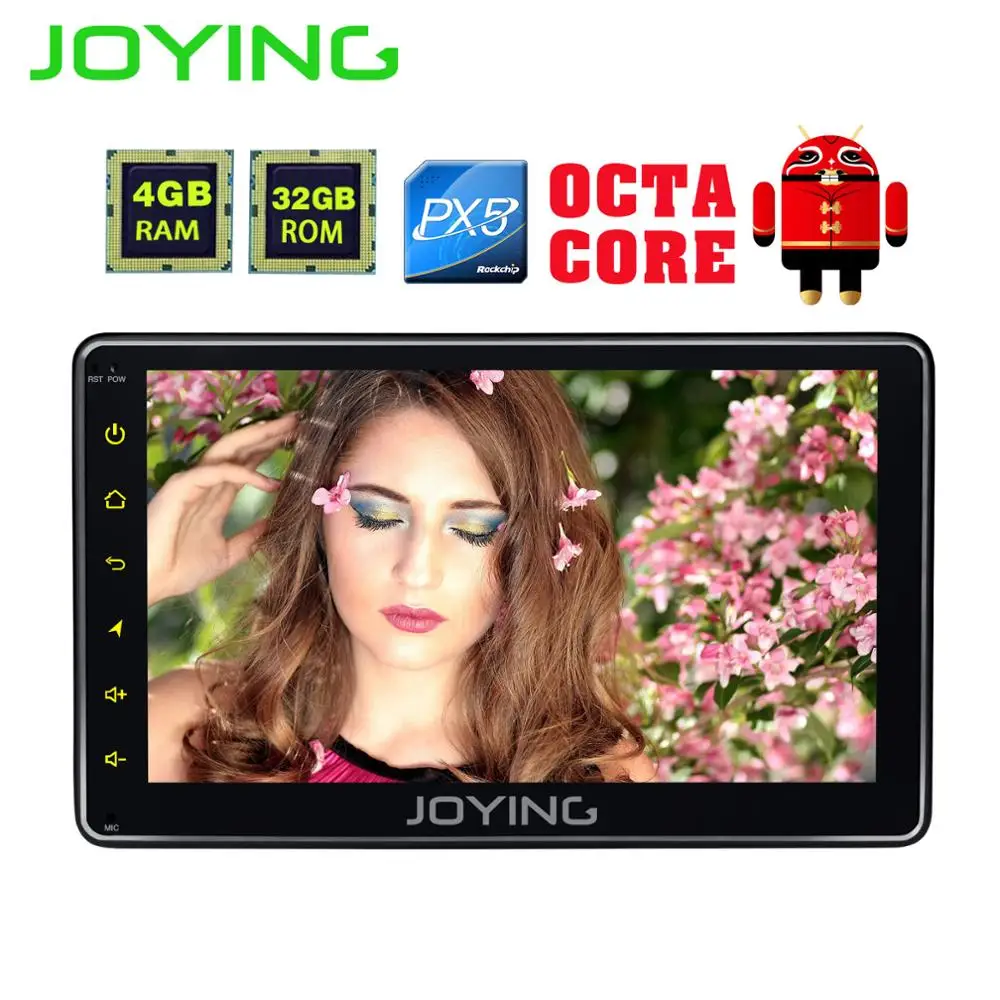 Sale QD JOYING Android 8.0 Car Radio Stereo Single Din 4GB +32GB Universal Head Unit Multimedia Player Support Carplay Video Output 2