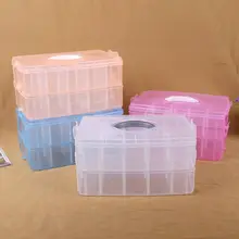 Многофункциональная двухслойная коробка для хранения синий/белый/оранжевый/розовый цвет PP пластик 2 слоя s ящик для инструментов портативная коробка для хранения