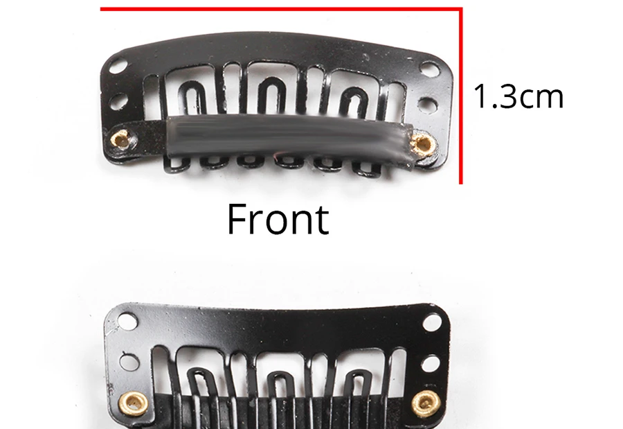 Alileader Горячая парик заколки удлинители оснастки удлинители волос для женщин 20 шт./лот 6 зубов 33 мм черный/белый клип