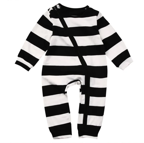 

Black White Stripes Baby Rompers 2017 Casual Spring Autumn Kids Boys Girls Long Sleeve One-piece Romper Jumpsuits Infant