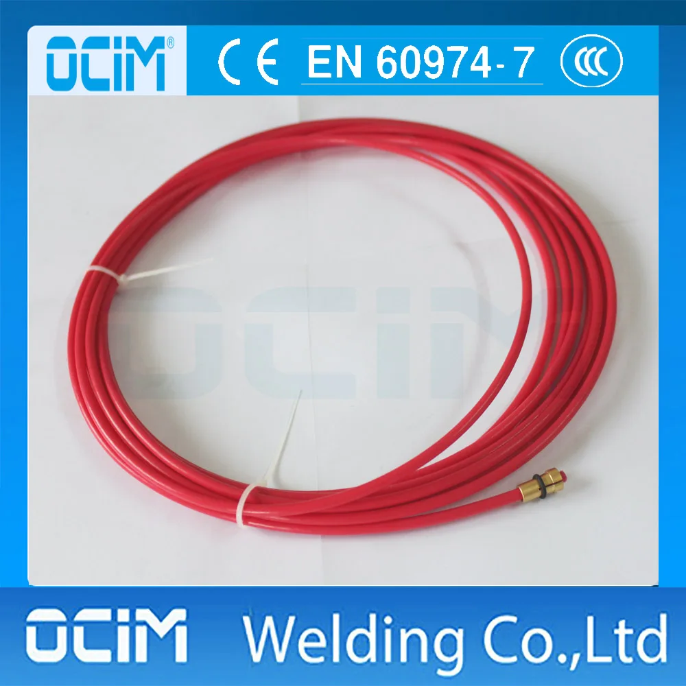 European style MIG MAG PTFE Liner 1.0-1.2 Welding Wire Connectors 3.3M 10.8ft