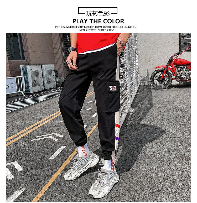 Tide мужской карман уличная спортивная одежда джоггеры Pantalon Hombre хип хоп Спортивные штаны брюки мужские свободные повседневные