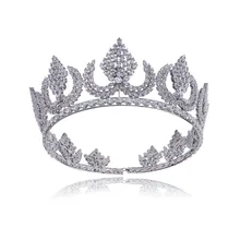 Vintage Trendy Queen King Bridal Tiara Crown Women Headdress Prom Wedding Tiaras And Crowns Hair Jewelry Accessories