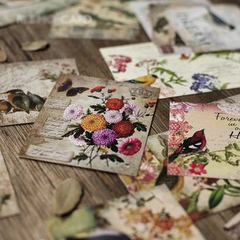 

30pcs retro pattern card multi-use as Scrapbooking party invitation DIY Decoration gift card message card postcard