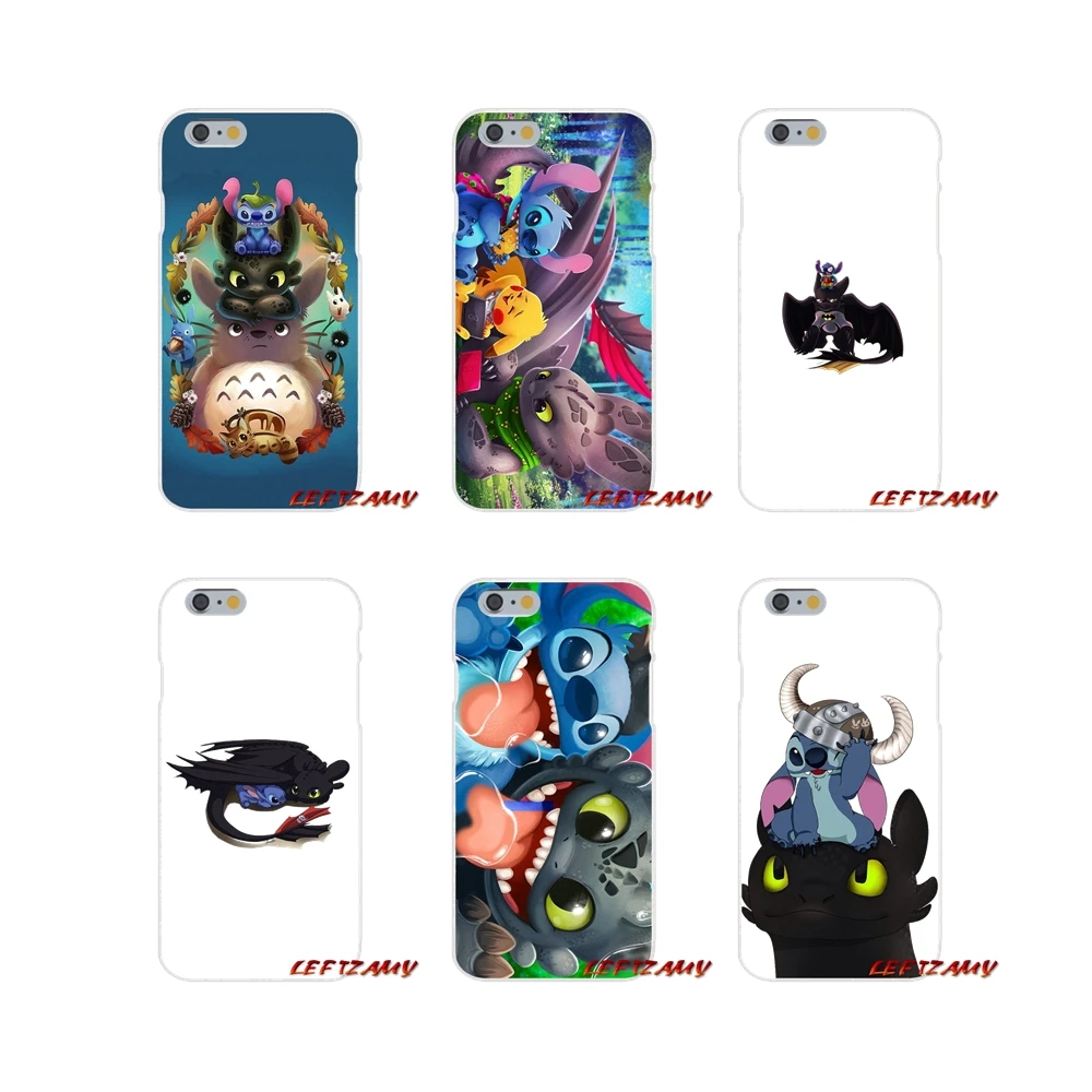 

Toothless Dragon And Stitch Accessories Phone Cases Covers For Samsung Galaxy S3 S4 S5 MINI S6 S7 edge S8 S9 Plus Note 2 3 4 5 8