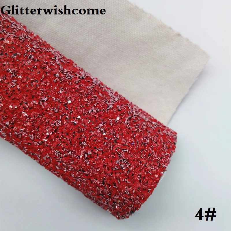 Glitterwishcome 30X134 см мини-рулон сплошной цвет массивная блестящая кожа синтетическая кожа искусственная кожа ткань винил для бантов, GM026 - Цвет: 4