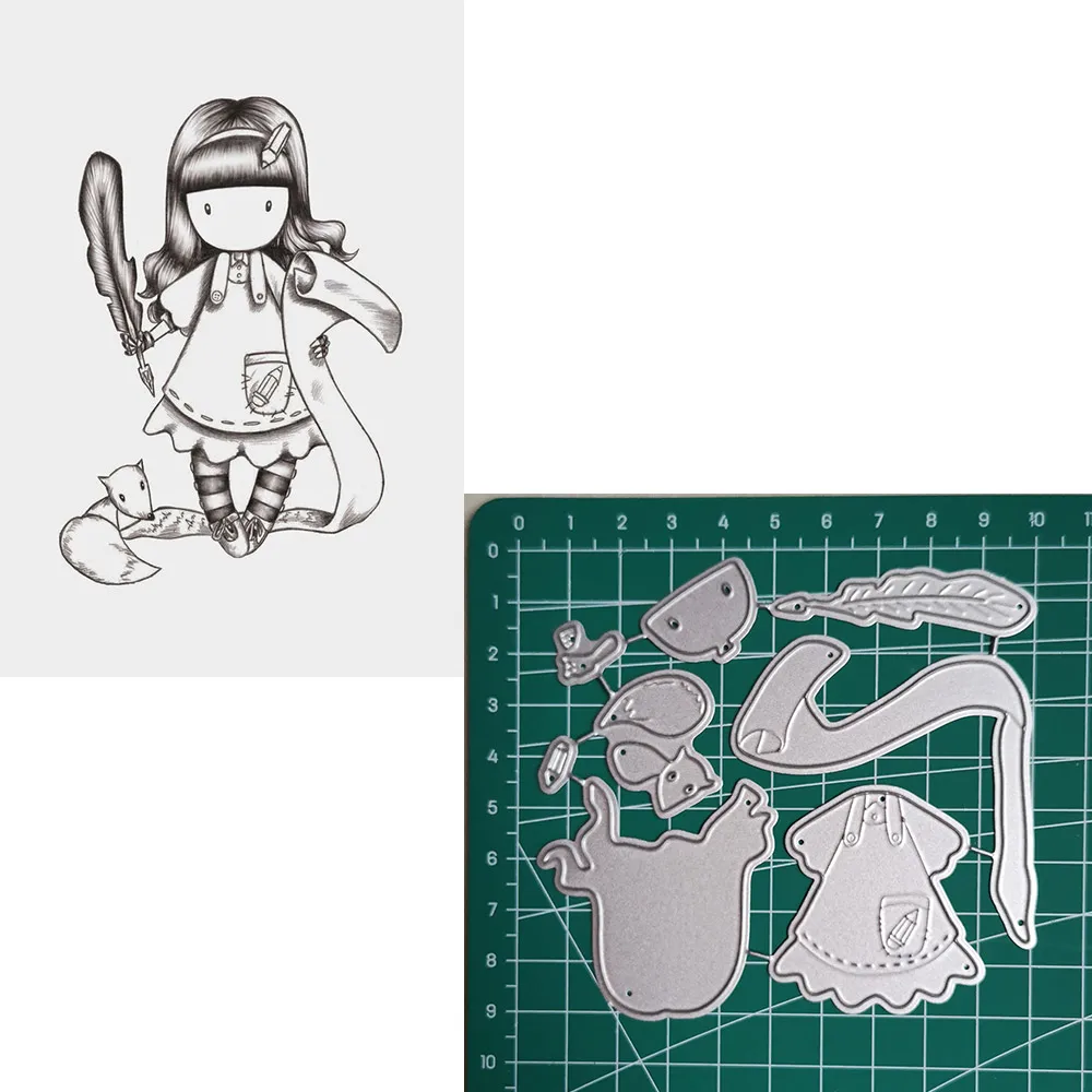 

scholar Girl Metal Cutting Dies 2019 Scrapbooking Craft Dies Cut Stamps Embossing Stencils Invitation Card Making