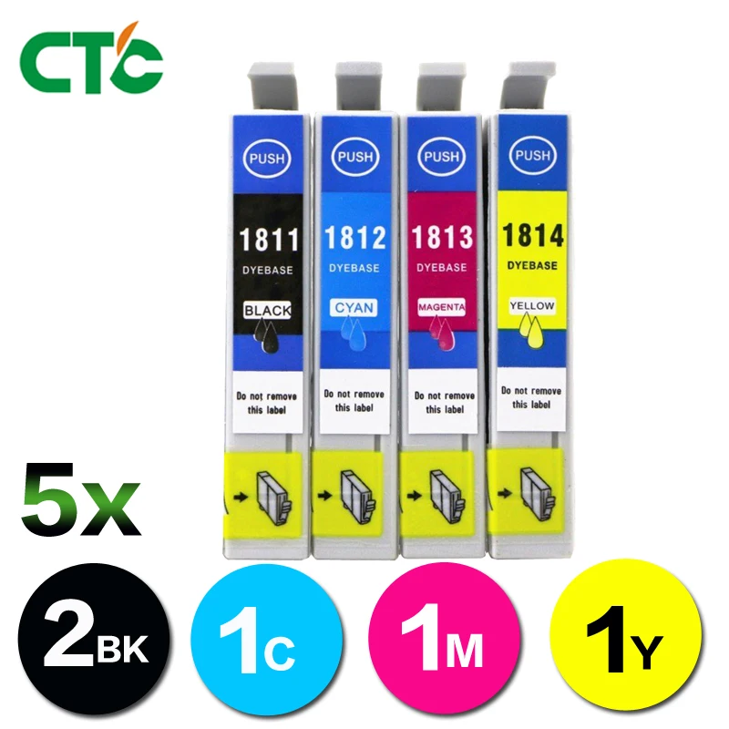 5 pack 18XL T1811 T1816 Ink Cartridge Compatible for EPSON XP205 XP305 XP322 XP315 XP212 XP402 XP30 XP225 XP325 XP422 | Компьютеры и