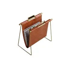 Простой стеллаж для хранения журналов напольная металлическая вилла модель комнаты украшение Скандинавская креативная книжная полка газета витрина