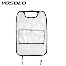 YOSOLO защита спинки сиденья с сумкой водонепроницаемый для детей кик грязевые коврики чехлы для сидений автомобиля сумки для хранения