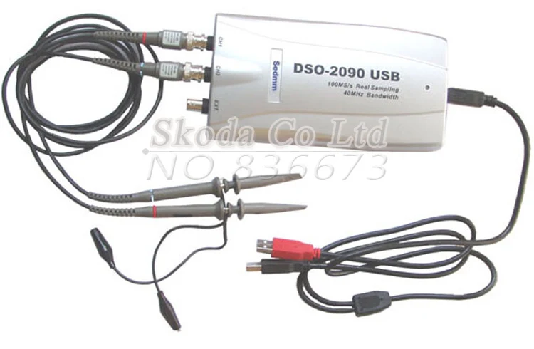 

Free Shipping Portable Oscilloscope Hantek DSO2090 Digital Oscilloscope USB PC Oscilloscope 100MS/s 40MHz DSO-2090