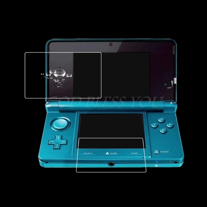 Акция прозрачный топ + нижний экран протекторы пленка на экран lcd для nintendo для 3DS XL LL