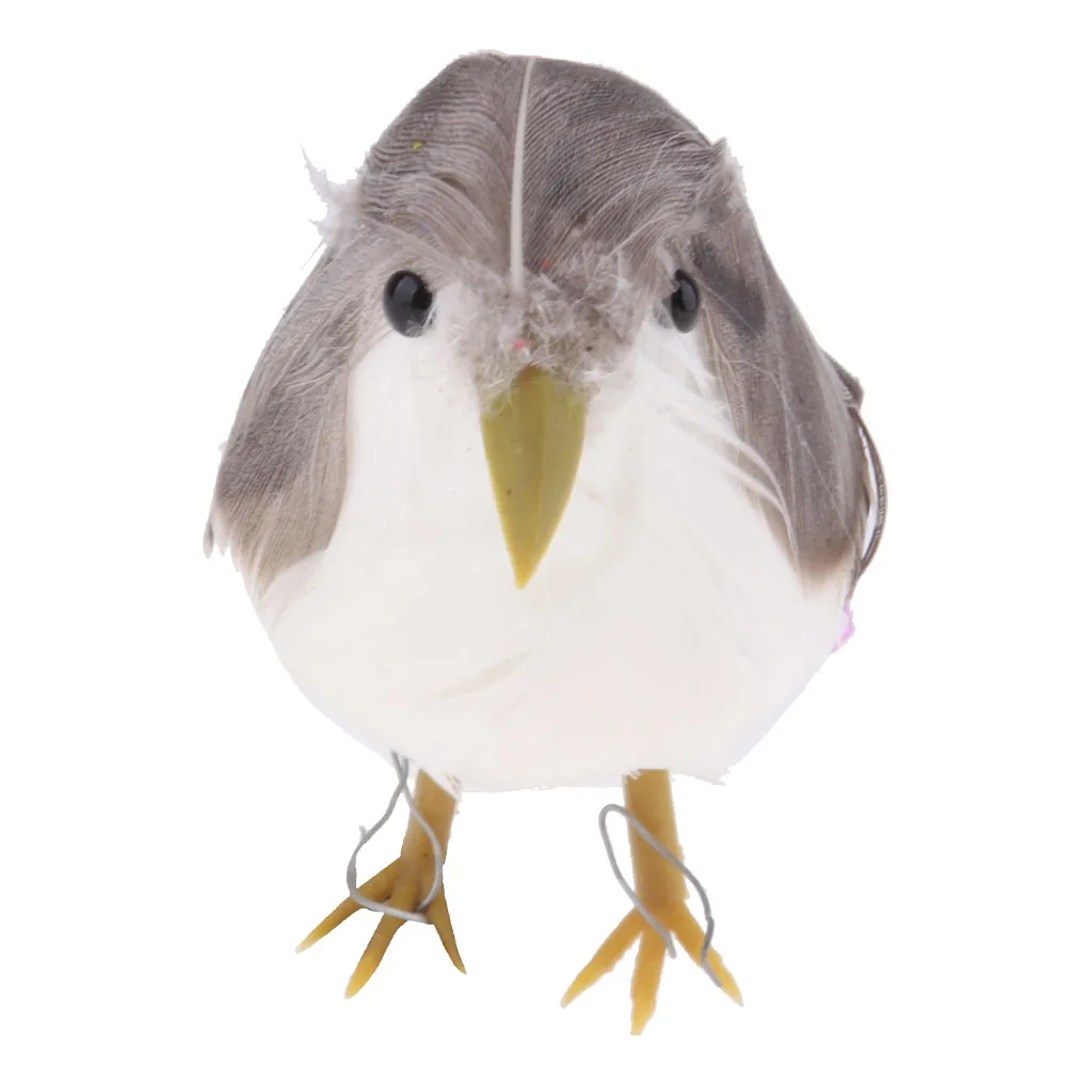 MagiDeal 5inch Artificial Feathered Foam Birds Statue Festival Party Decorative Ornament Shelf Display Art Craft