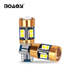 BOAOSI 6x t10 светодиодный лампы w5w светодиодный автомобиля DRL 3030 SMD 194 168 Габаритные огни чтения Интерьер лампы 12 В 6000 К белый кристалл Синий Новый