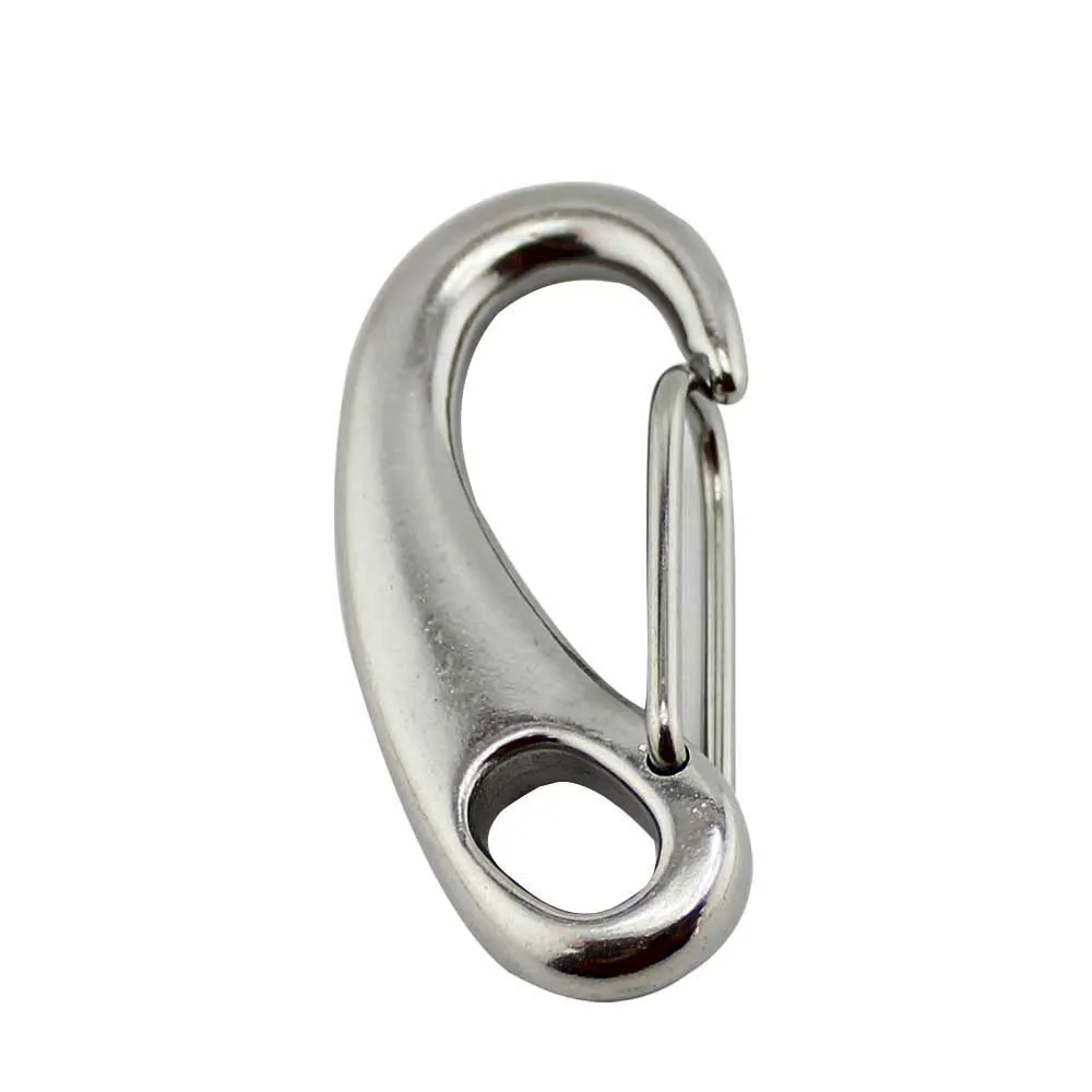 5x Small Keychain Outdoor Living Egg Shape Spring Snap Hook Quick Link Carabiner 