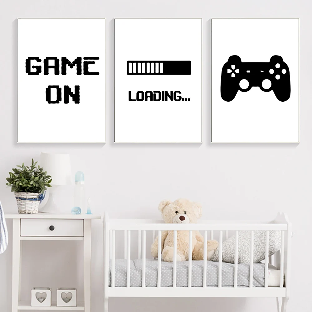 Black-And-White-Canvas-Painting-Nordic-Nursery-Posters-And-Prints-Play-Game-Baby-Boy-Room-Decor