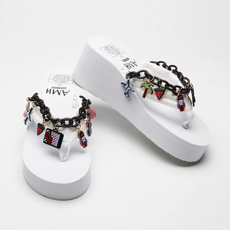 Korea White Wedge Slip On Flip Flops Slippers Womens Summer Antiskid Slipper Platform Shoes Cheap60