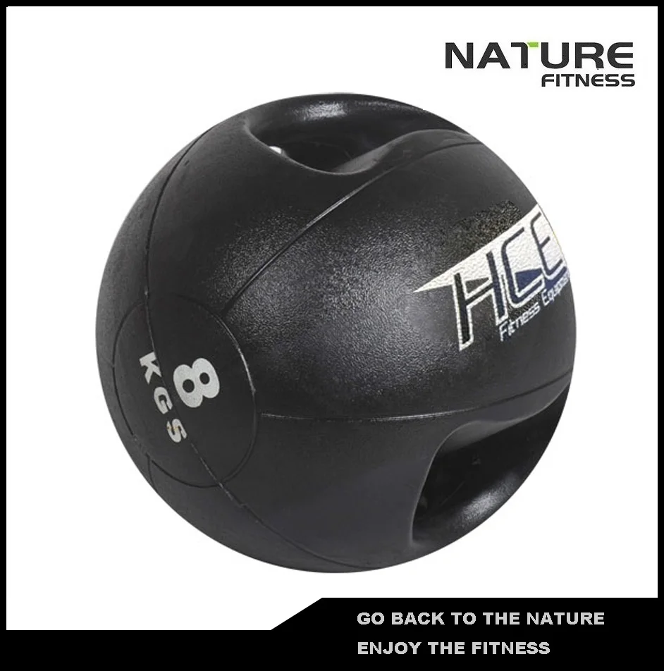 8kgs Double Grip Handles Medicine Ball /Core Ball For Strength Training