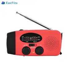 EastVita портативное солнечное радио ручное автономное зарядное устройство для телефона 3 светодиодный фонарик FM/AM/NOAA Погодный радиоприемник r29