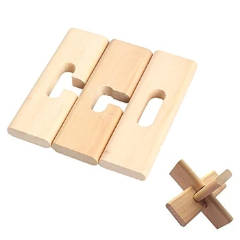 

Wooden Luban Lock Puzzles Toy Chinese Traditional Intelligent Fun Lock/Unlock Assemble Puzzle Jigsaw Toy for Adult Kids