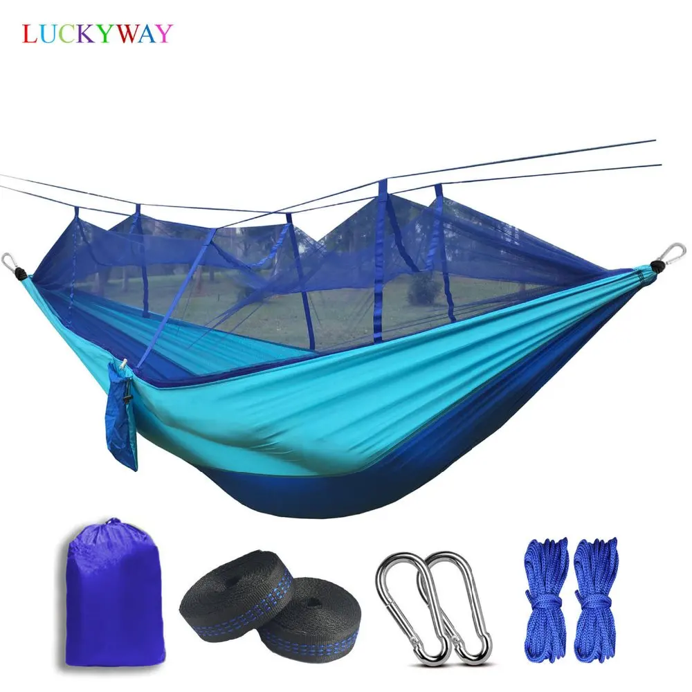 

Dropshipping 1-2 Person Outdoor Mosquito Net Parachute Hammock Camping Hanging Sleeping Bed Swing Portable Double Chair Hamac
