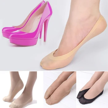 

2020 1Pair Women Ladies Antiskid Invisible Socks Ankle Boat Low Cut Ice Socks for Summer women happy socks calcetines mujer