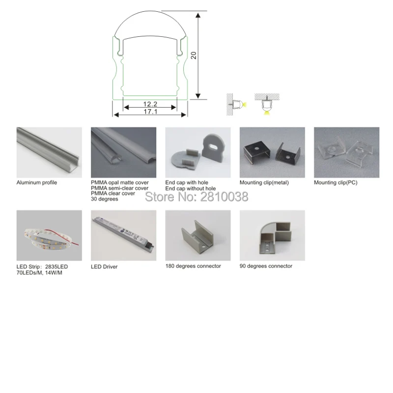 10x1 м Наборы для ухода за кожей/lot U Стиль прессованный led leiste alu профиль и al6063 анодированного alu LED schiene для встраиваемые настенные светильники