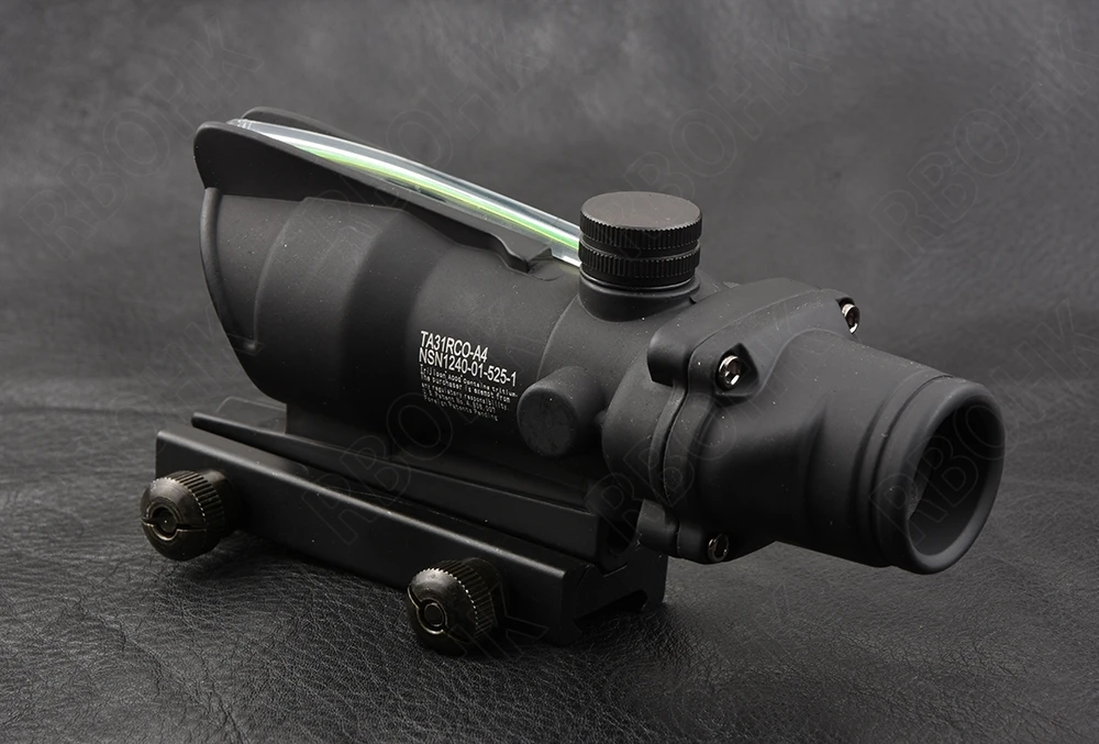 Тактический trijicon в стиле ACOG 1X32 Красный точка зрения зеленая ткань оптический прицел на винтовку с 20 мм Пикатинни м2284