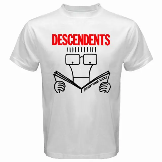 New DESCENDENTS Punk Rock Band Legend Men's White T Shirt Size S to 3XL
