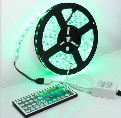 #cheap White PCB LED Strip 5050 SMD RGB waterproof IP65 300led Changeable LED Strip String set with 44 keys IR Remote Controller