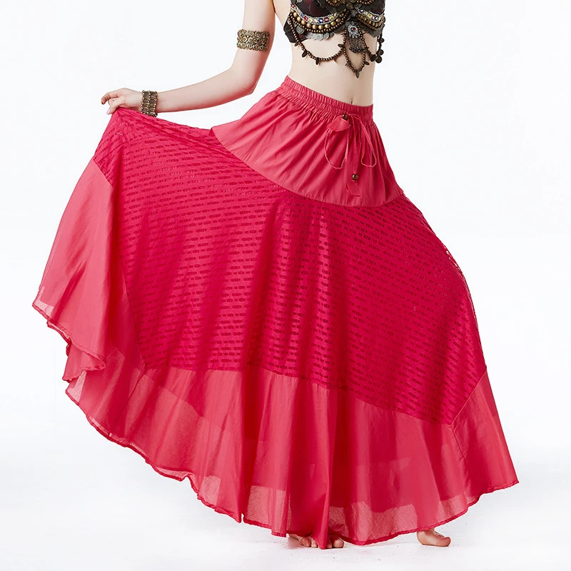 Gypsy Flowery Long Skirt Belly Dance Costumes full circle dance dress dancewear