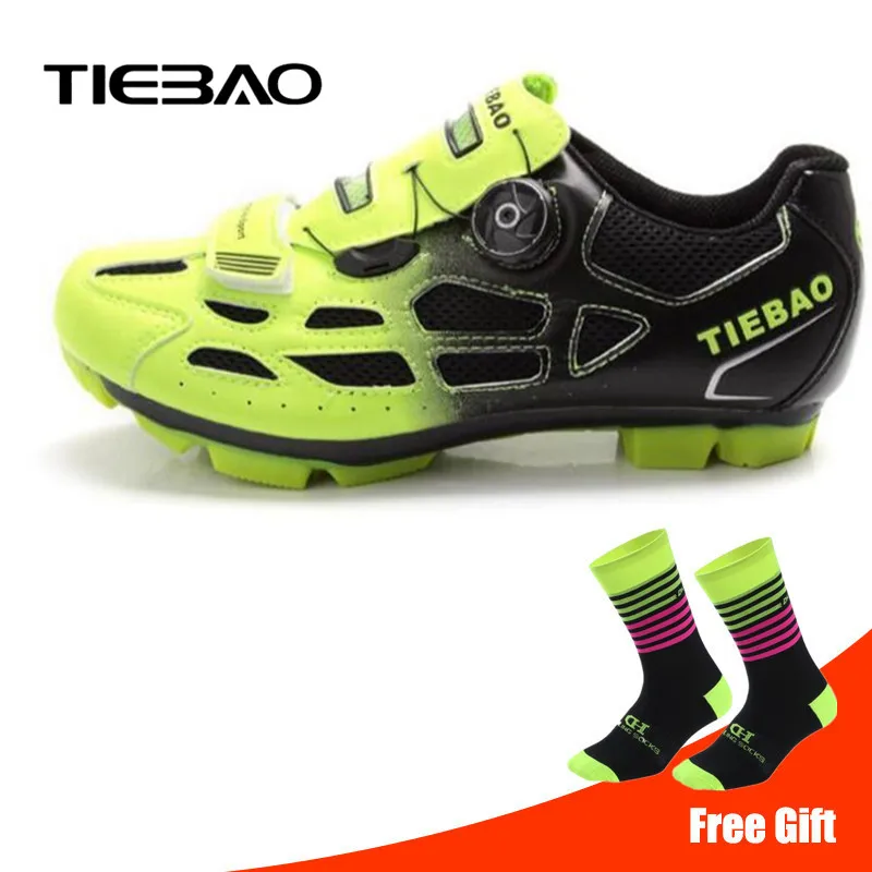 

TIEBAO Cycling Shoes Sapatilha Ciclismo Mtb 2019 men sneakers women Breathable Self-locking Mountain Bike sports Shoes Non-slip